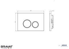 Concealed Cistern Button Panel  (Chrome) (P69230)